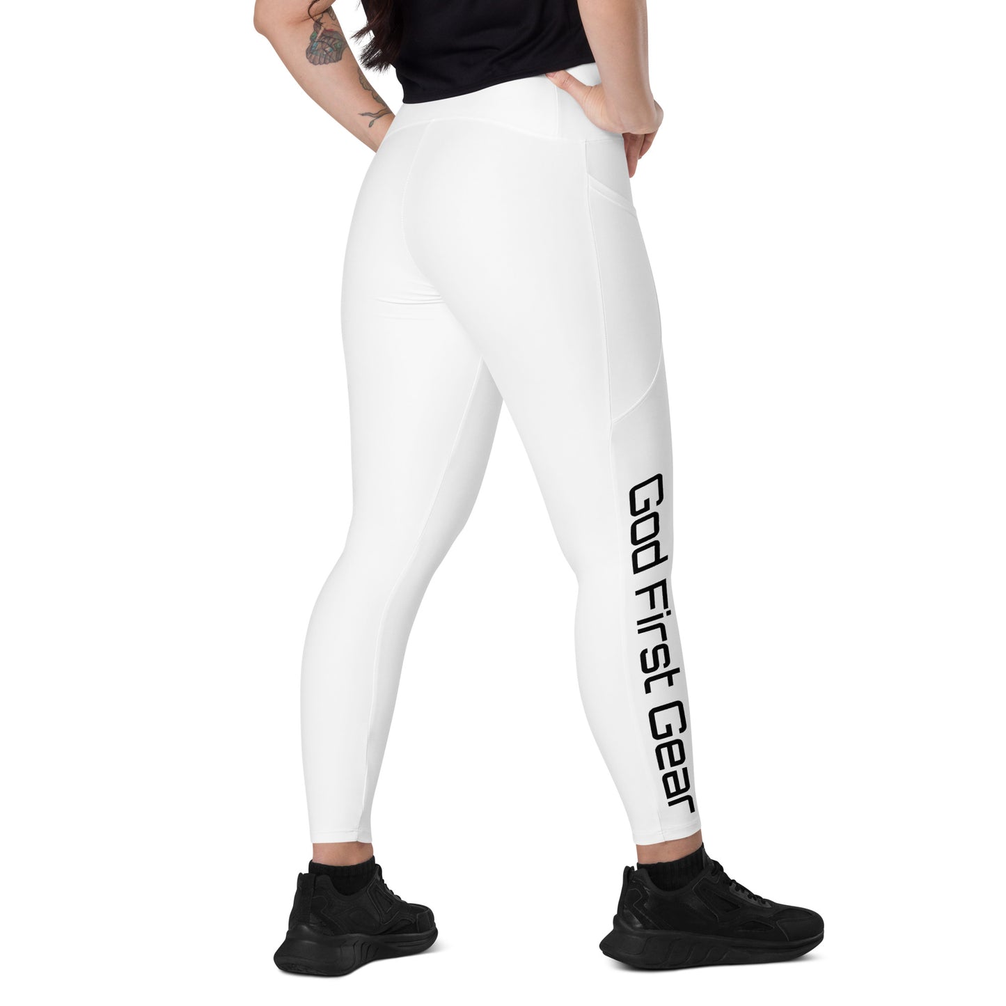 God First Gear White Leggings with pockets