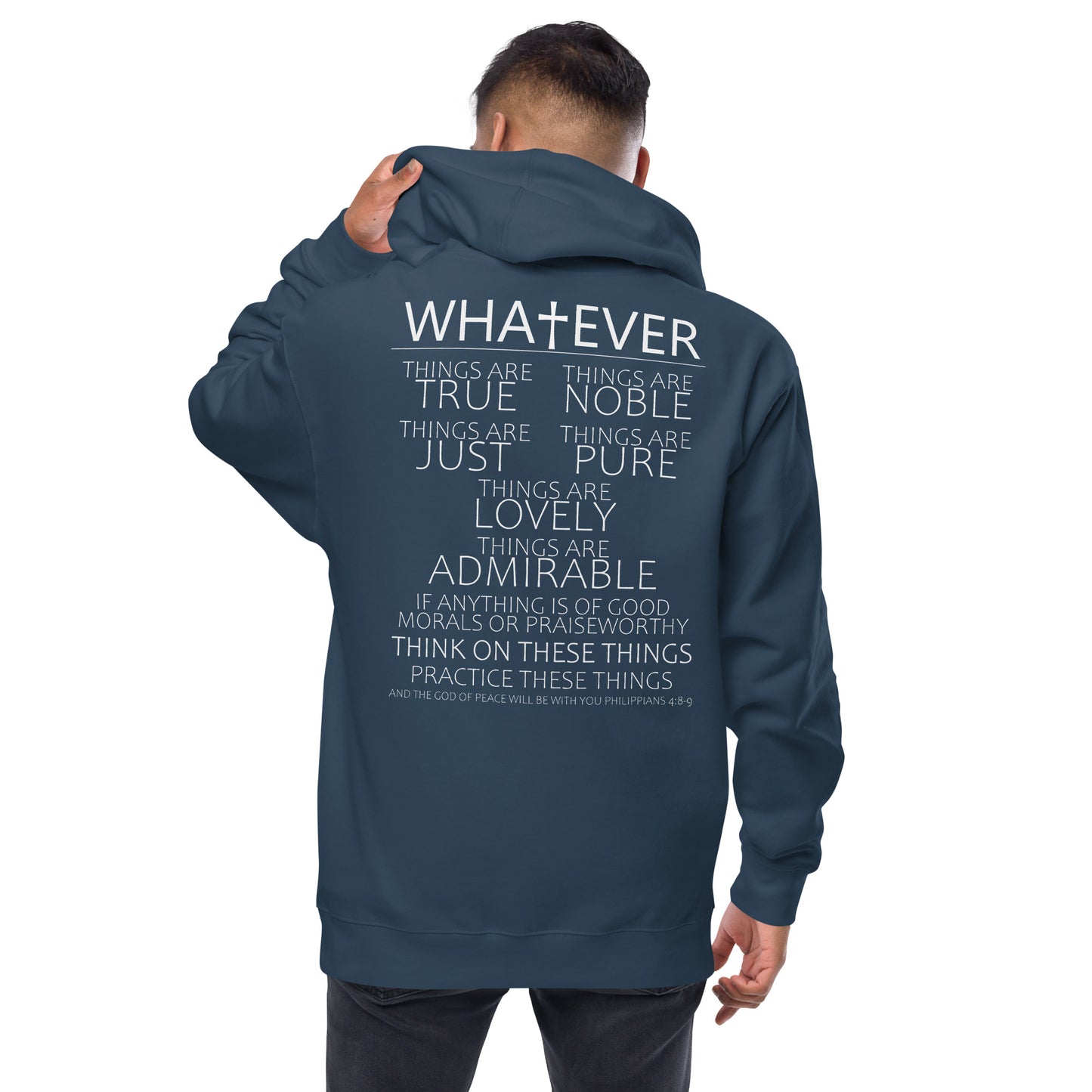Whatever Is Unisex fleece zip up hoodie