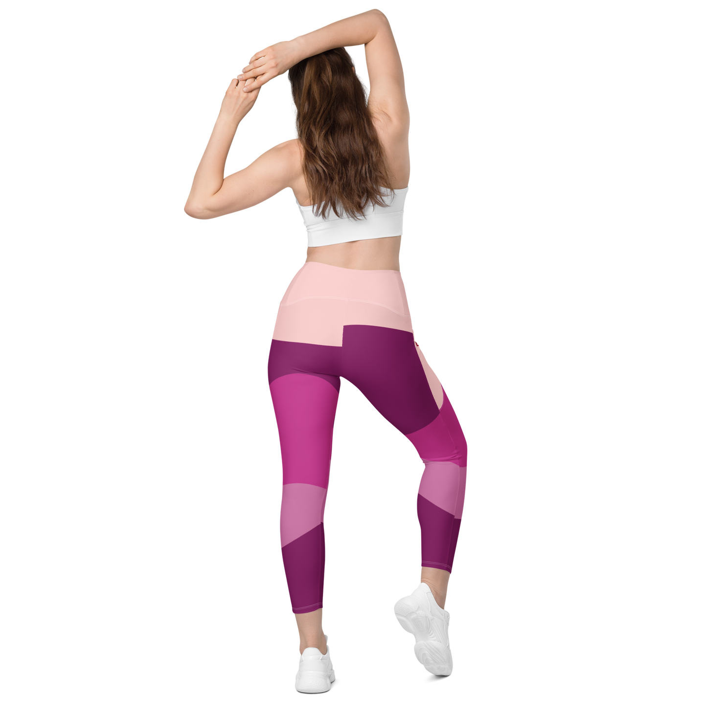 God First Gear Abstract Pink Leggings with pockets