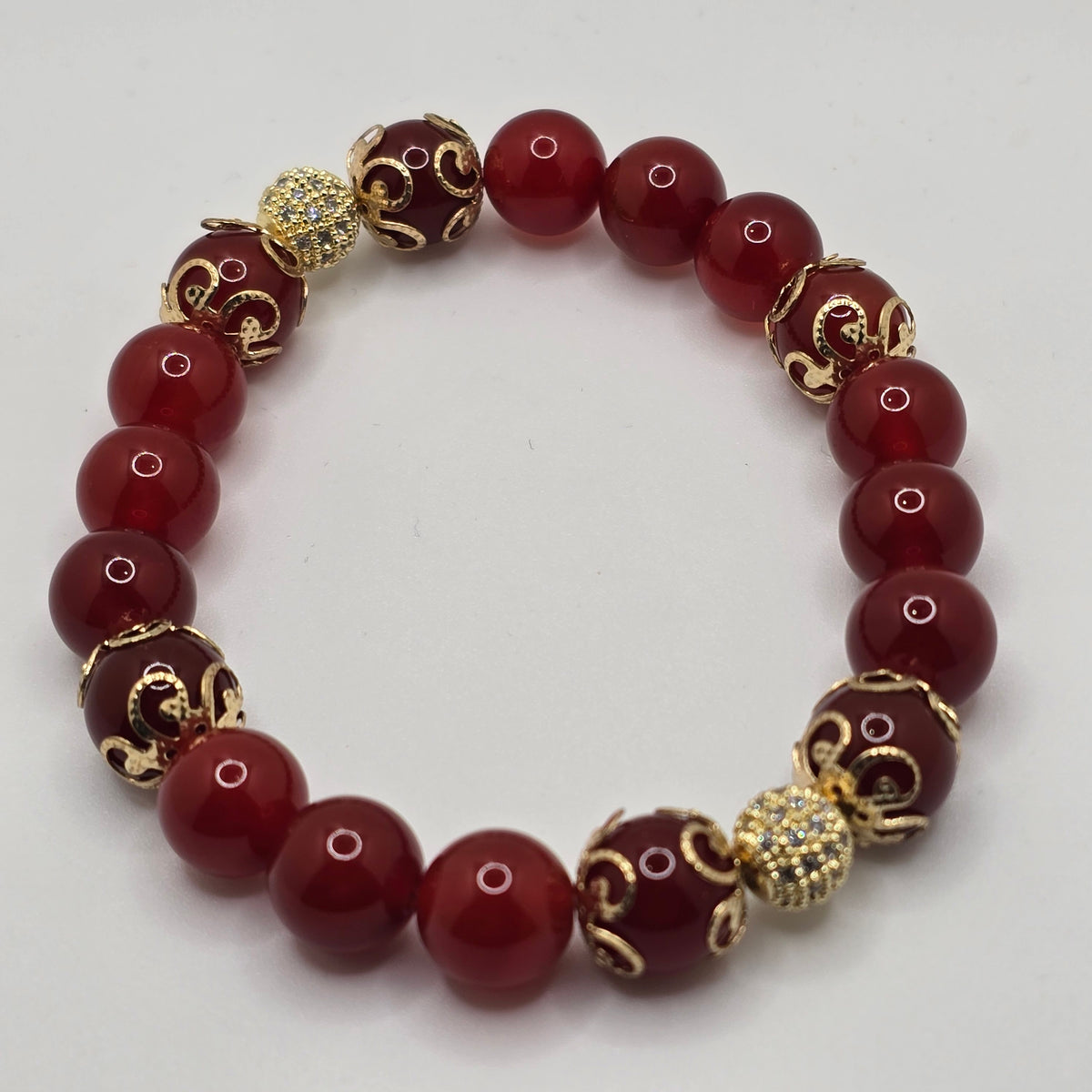 Women's Carnelian with Zirconia accents Bracelet