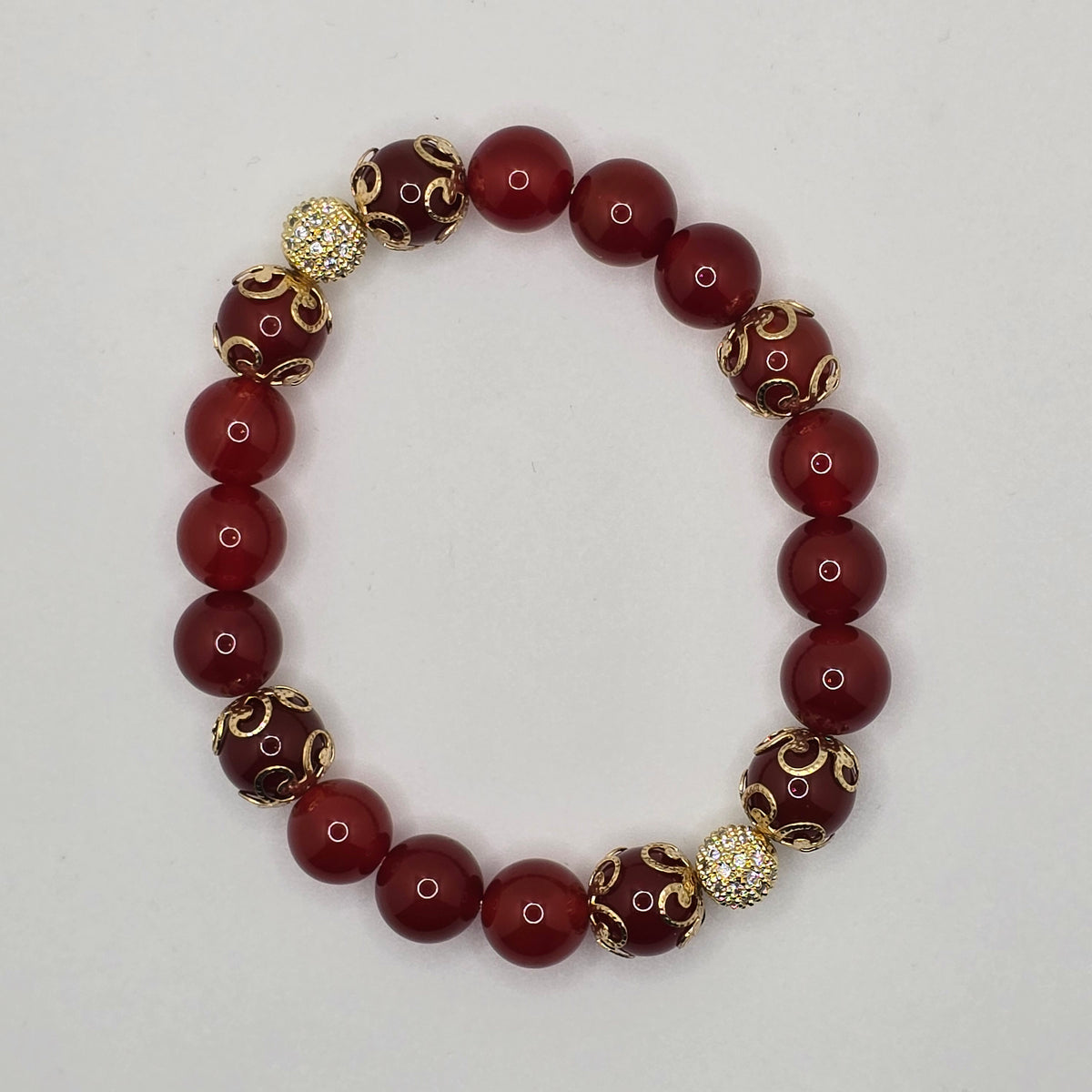 Women's Carnelian with Zirconia accents Bracelet