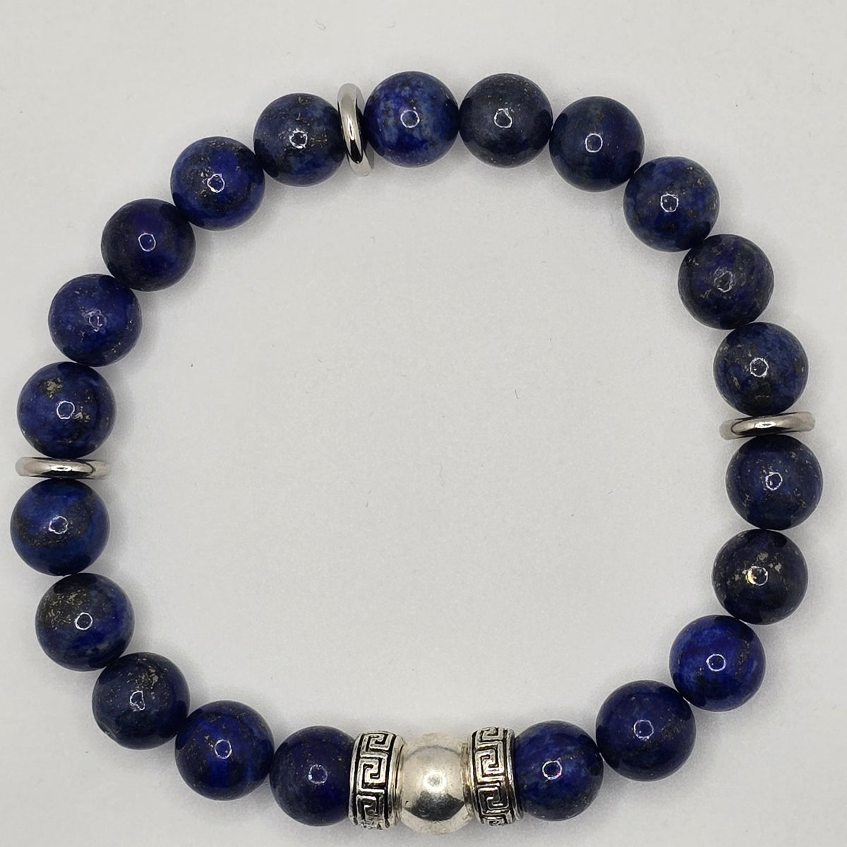 Lapis and Antique Silver Bracelet