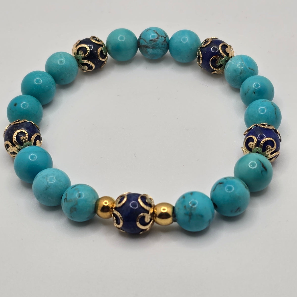 Turquoise and Lapis Women's Bracelet