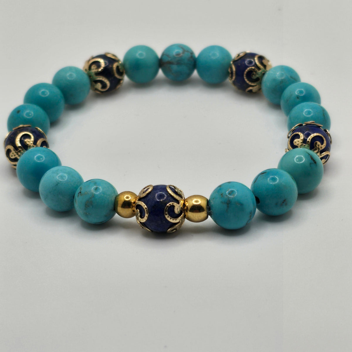 Turquoise and Lapis Women's Bracelet