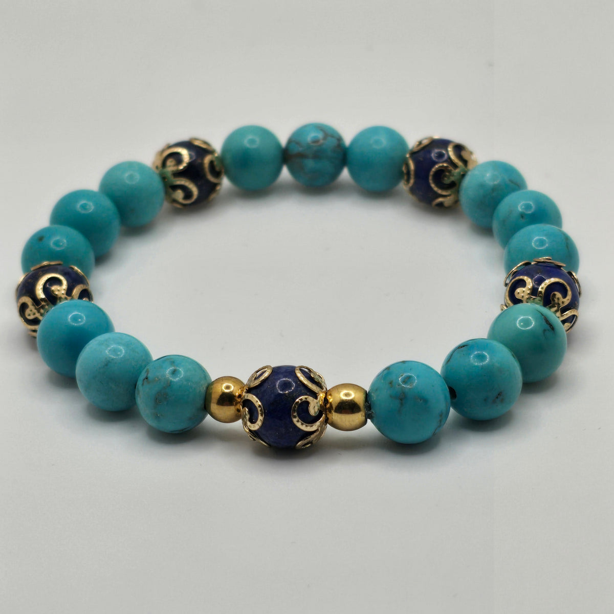 Turquoise and Lapis Women's Bracelet