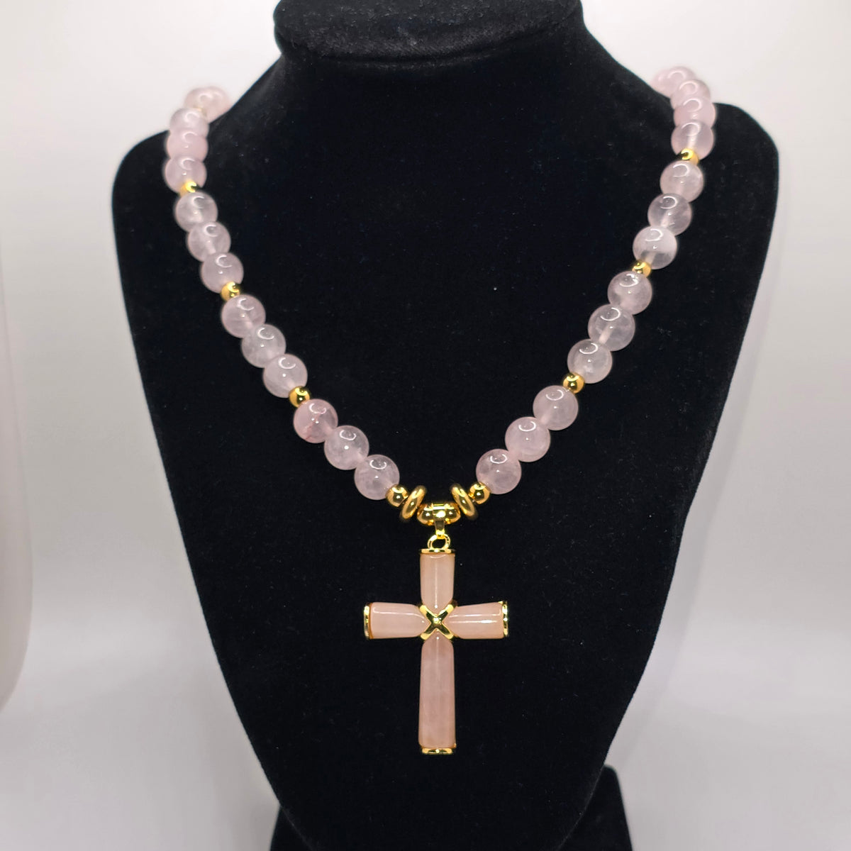 Rose Quartz Cross