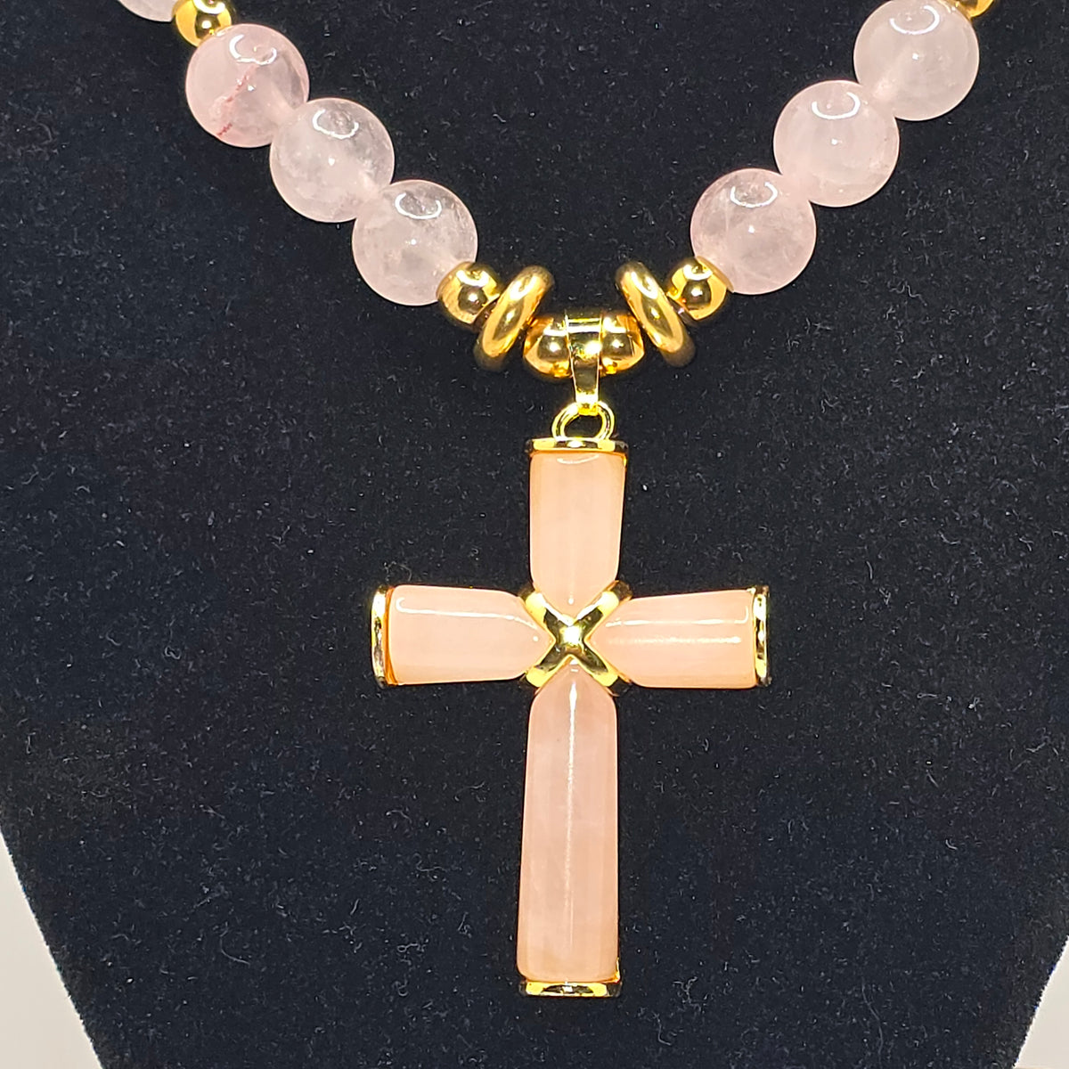 Rose Quartz Cross
