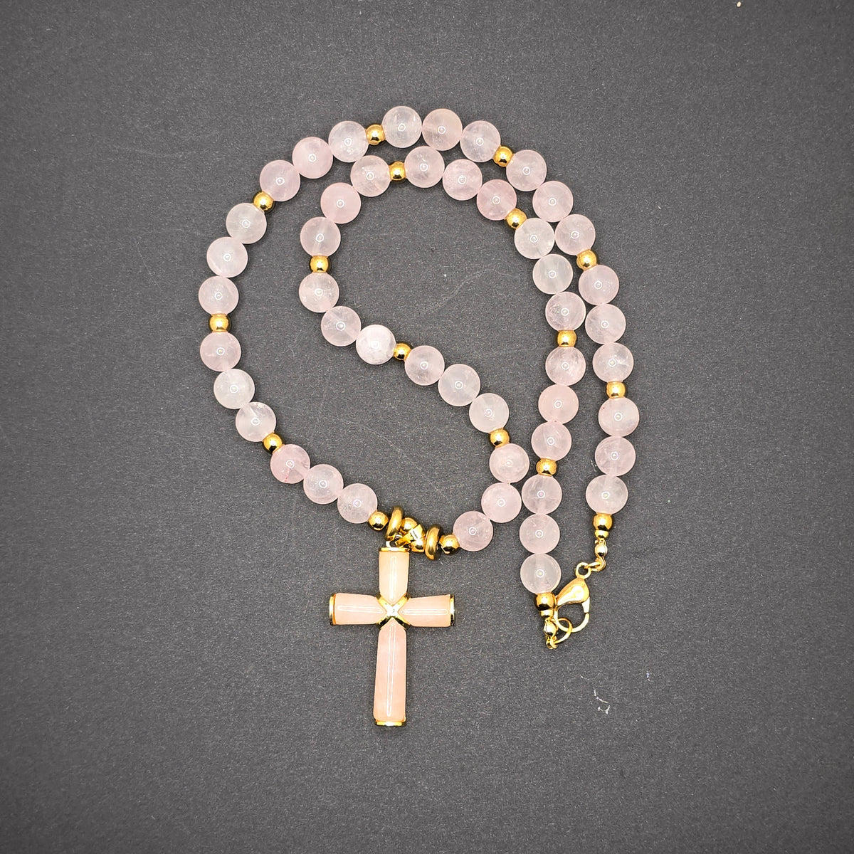 Rose Quartz Cross