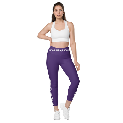 God First Gear Purple Leggings with pockets
