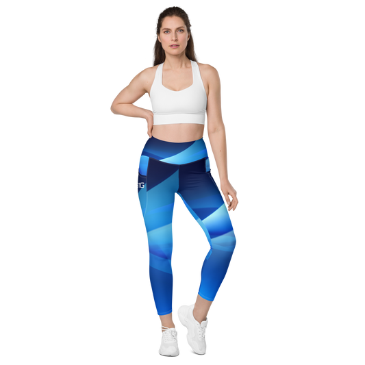 God First Gear Abstract blue Leggings with pockets