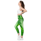 God First Gear Abstract Green Leggings with pockets