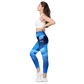 God First Gear Abstract blue Leggings with pockets