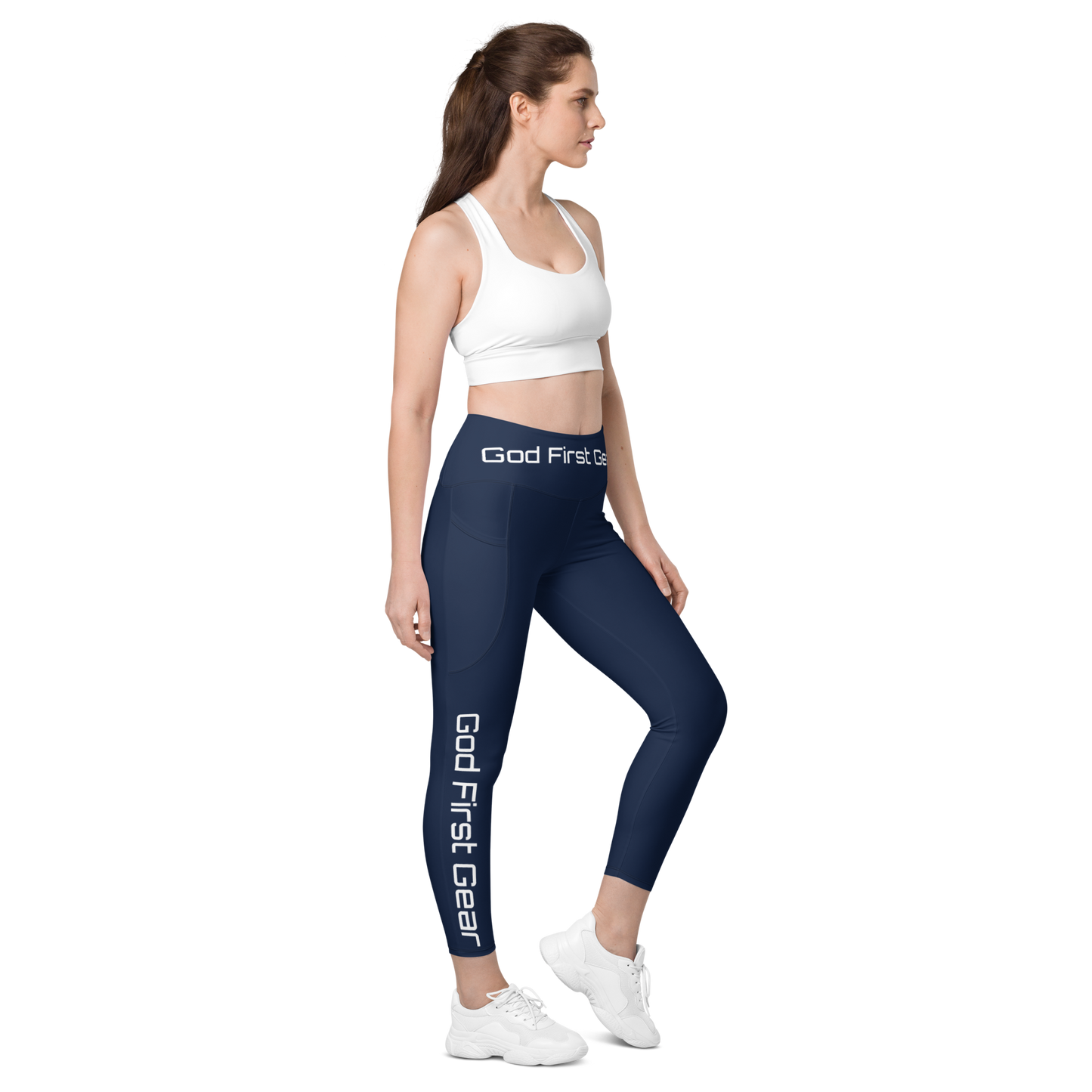 God First Gear Navy Leggings with pockets
