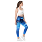 God First Gear Abstract blue Leggings with pockets